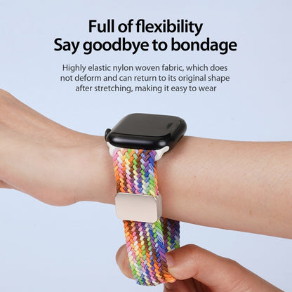 For Apple Watch Series 8 41mm DUX DUCIS Mixture Pro Series Magnetic Buckle Nylon Braid Watch Band(New Rainbow) - Watch Bands by DUX DUCIS | Online Shopping UK | buy2fix