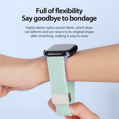 For Apple Watch SE 2022 40mm DUX DUCIS Mixture Pro Series Magnetic Buckle Nylon Braid Watch Band(Light Mint) - Watch Bands by DUX DUCIS | Online Shopping UK | buy2fix