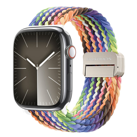 For Apple Watch Series 3 42mm DUX DUCIS Mixture Pro Series Magnetic Buckle Nylon Braid Watch Band(New Rainbow) - Watch Bands by DUX DUCIS | Online Shopping UK | buy2fix