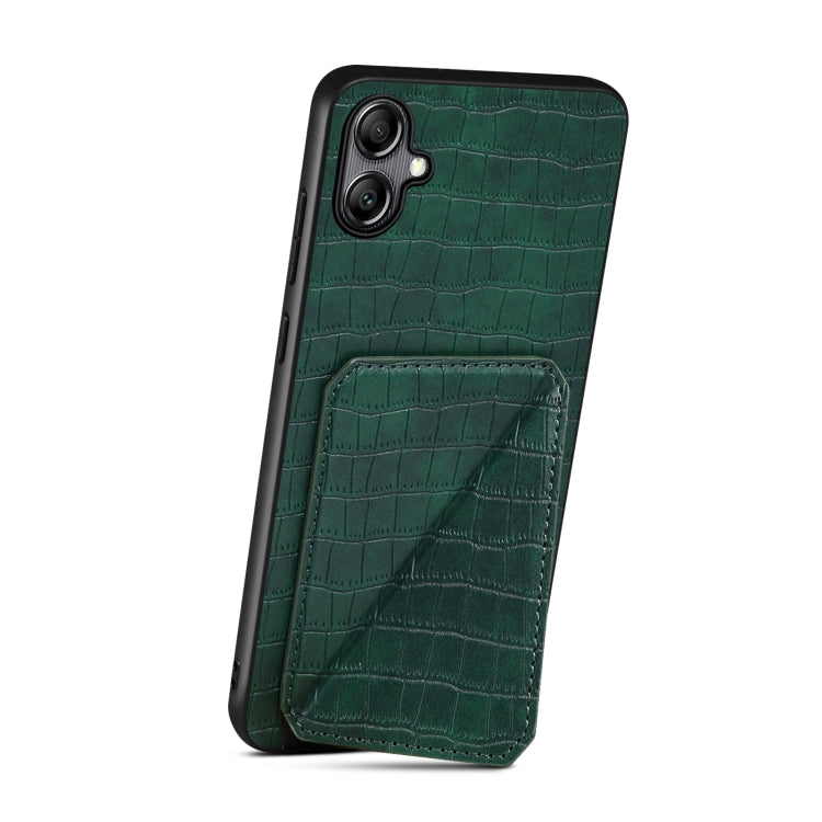 For Samsung Galaxy A20s Denior Imitation Crocodile Leather Back Phone Case with Holder(Green) - Galaxy Phone Cases by Denior | Online Shopping UK | buy2fix