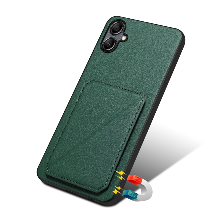 For Samsung Galaxy A51 5G Denior Imitation Calf Leather Back Phone Case with Holder(Green) - Galaxy Phone Cases by Denior | Online Shopping UK | buy2fix