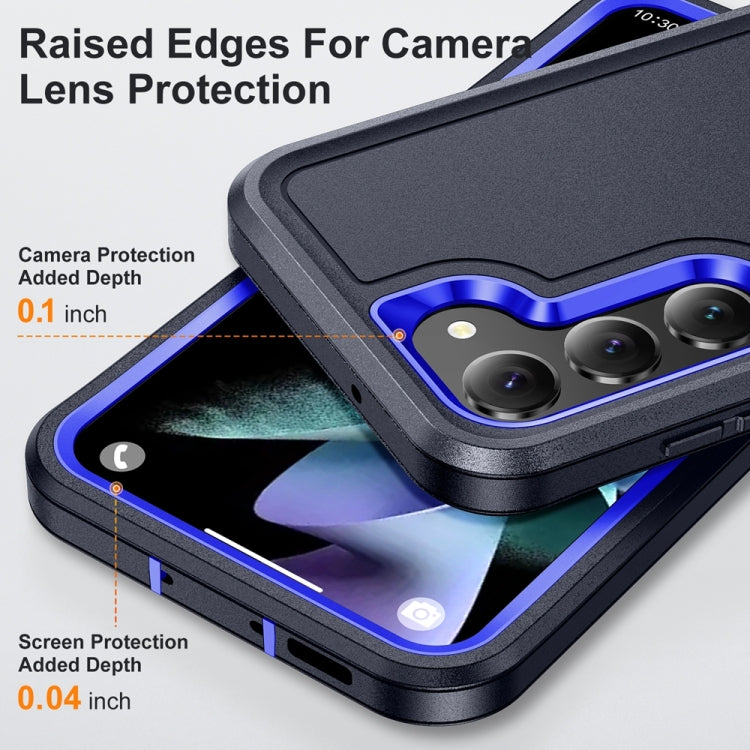 For Samsung Galaxy S24 5G / S25 5G Life Waterproof Rugged Phone Case(Dark Blue + Royal Blue) - Galaxy S24 5G Cases by buy2fix | Online Shopping UK | buy2fix