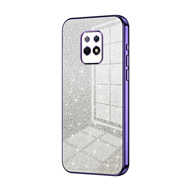 For Xiaomi Redmi 10X 5G Gradient Glitter Powder Electroplated Phone Case(Purple) - Xiaomi Cases by buy2fix | Online Shopping UK | buy2fix