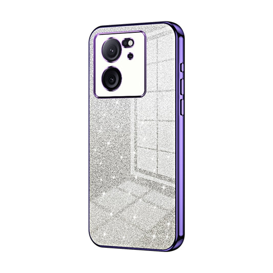 For Xiaomi Redmi K60 Ultra / Xiaomi 13T Gradient Glitter Powder Electroplated Phone Case(Purple) - Redmi K60 Ultra Cases by buy2fix | Online Shopping UK | buy2fix