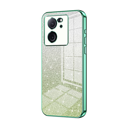 For Xiaomi Redmi K60 Ultra / Xiaomi 13T Gradient Glitter Powder Electroplated Phone Case(Green) - Redmi K60 Ultra Cases by buy2fix | Online Shopping UK | buy2fix