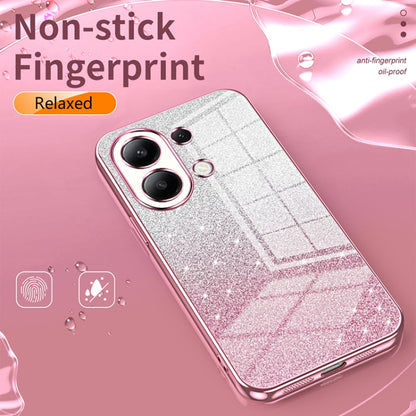 For Xiaomi Redmi Note 13 Pro+ Gradient Glitter Powder Electroplated Phone Case(Silver) - Note 13 Pro+ Cases by buy2fix | Online Shopping UK | buy2fix