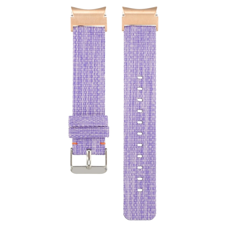 For Samsung Galaxy Watch6/6 Classic/5/5 Pro Nylon Canvas Watch Band(Lavender Purple) - Watch Bands by buy2fix | Online Shopping UK | buy2fix