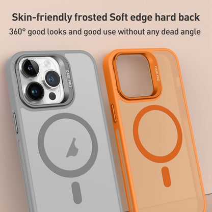 For iPhone 12 Pro Max Invisible Lens Holder MagSafe Phone Case(Orange) - iPhone 12 Pro Max Cases by buy2fix | Online Shopping UK | buy2fix