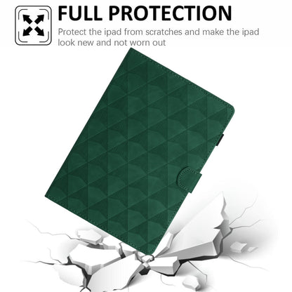 For iPad Pro 11 2024 Diamond Texture Embossed Leather Smart Tablet Case(Green) - iPad Pro 11 2024 Cases by buy2fix | Online Shopping UK | buy2fix