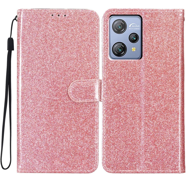 For Blackview A53 Pro Glitter Powder Flip Leather Phone Case(Rose Gold) - More Brand by buy2fix | Online Shopping UK | buy2fix