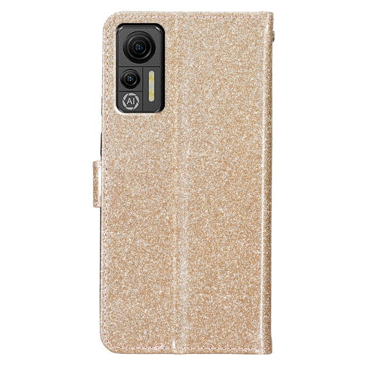 For Ulefone Note 14 Glitter Powder Flip Leather Phone Case(Gold) - Ulefone Cases by buy2fix | Online Shopping UK | buy2fix