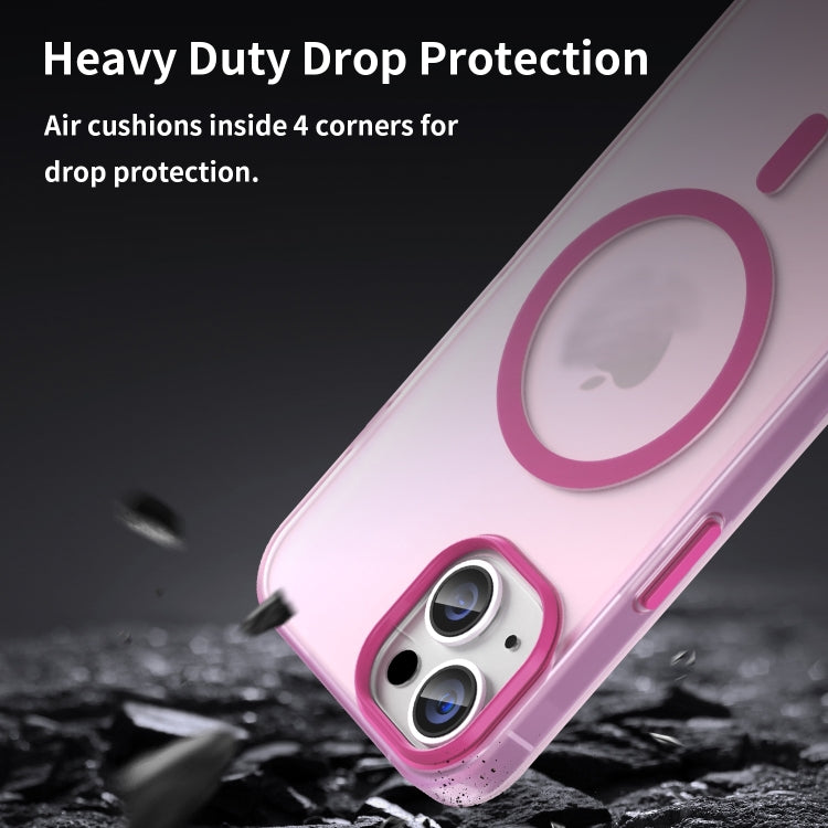 For iPhone 16 Plus MagSafe Frosted Translucent TPU + PC Full Coverage Phone Case(Pink) - iPhone 16 Plus Cases by buy2fix | Online Shopping UK | buy2fix