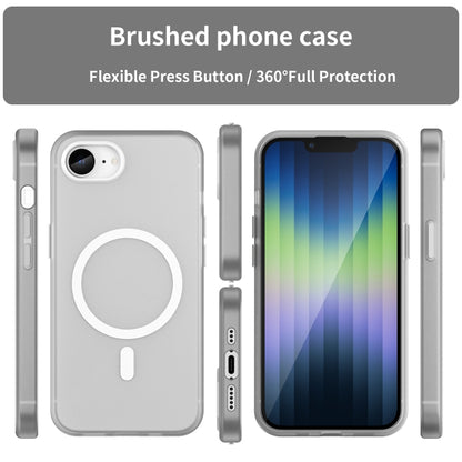 For iPhone SE 2024 MagSafe Frosted Translucent TPU + PC Full Coverage Phone Case(White) - More iPhone Cases by buy2fix | Online Shopping UK | buy2fix