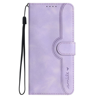 For Google Pixel 9 Pro Heart Pattern Skin Feel Leather Phone Case(Purple) - Google Cases by buy2fix | Online Shopping UK | buy2fix