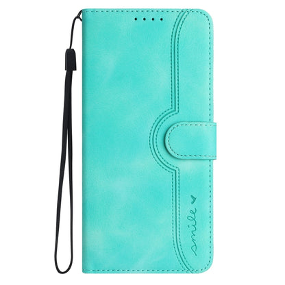 For Google Pixel 9 Pro Heart Pattern Skin Feel Leather Phone Case(Light Blue) - Google Cases by buy2fix | Online Shopping UK | buy2fix