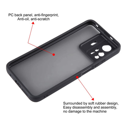 For Xiaomi Redmi Note 12S 4G Fine Pore Matte Black TPU + PC Phone Case - Xiaomi Cases by buy2fix | Online Shopping UK | buy2fix