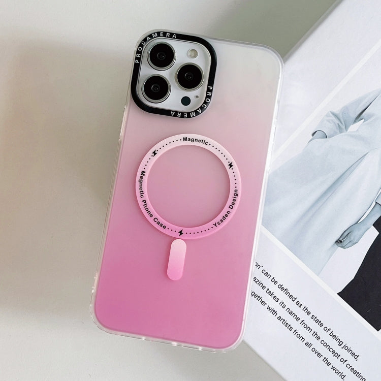 For iPhone 11 Pro Max MagSafe IMD Gradient PC Hybrid TPU Phone Case(Pink) - iPhone 11 Pro Max Cases by buy2fix | Online Shopping UK | buy2fix