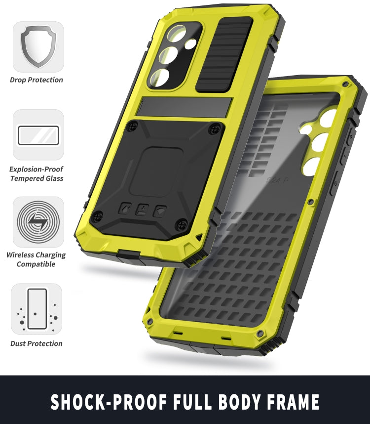 For Samsung Galaxy S24 5G R-JUST Life Waterproof Dustproof Shockproof Phone Case(Yellow) - Galaxy S24 5G Cases by R-JUST | Online Shopping UK | buy2fix