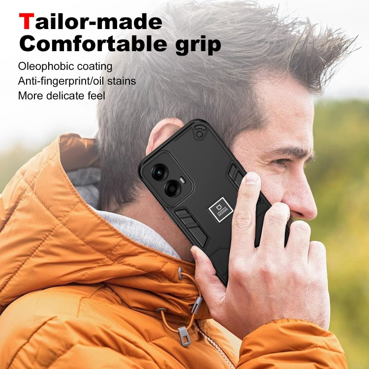 For Motorola Moto G Stylus 5G 2024 2 in 1 Shockproof Phone Case(Black) - Motorola Cases by buy2fix | Online Shopping UK | buy2fix