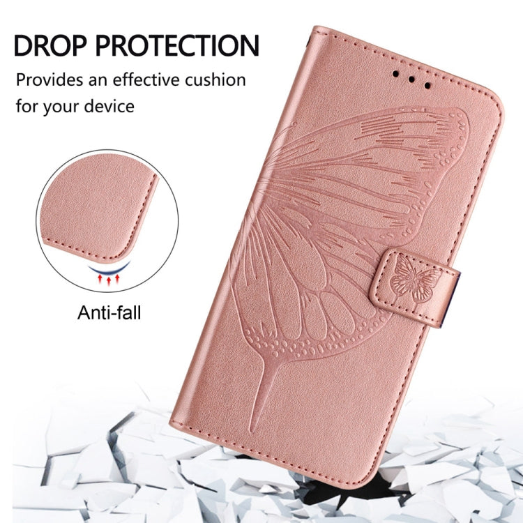 For Xiaomi Redmi K70 / K70 Pro Embossed Butterfly Leather Phone Case(Rose Gold) - K70 Cases by buy2fix | Online Shopping UK | buy2fix