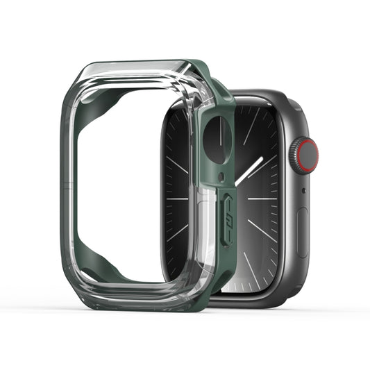 For Apple Watch 4 / 5 / 6 / SE 40mm DUX DUCIS Tamo Series Hollow PC + TPU Watch Protective Case(Transparent Green) - Watch Cases by DUX DUCIS | Online Shopping UK | buy2fix