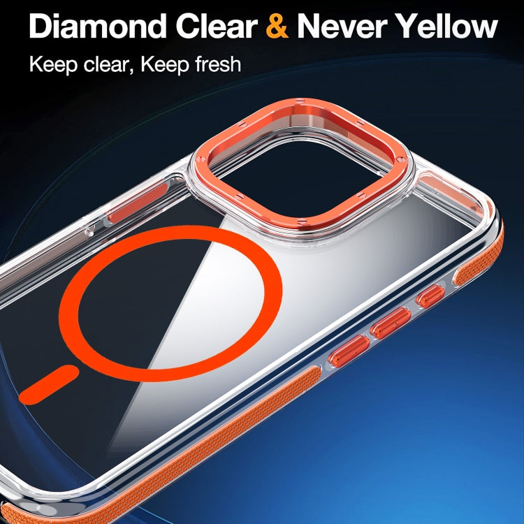 For iPhone 16 Pro Max Dual-Color Clear Acrylic Hybrid TPU MagSafe Phone Case(Yellow) - iPhone 16 Pro Max Cases by buy2fix | Online Shopping UK | buy2fix