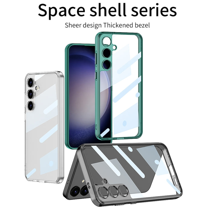 For Samsung Galaxy S24+ 5G GKK Space Frame Transparent PC + TPU Phone Case(Transparent Green) - Galaxy S24+ 5G Cases by GKK | Online Shopping UK | buy2fix