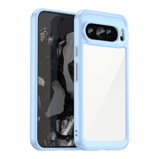 For Google Pixel 9 Pro XL Colorful Series Acrylic Hybrid TPU Phone Case(Blue) - Google Cases by buy2fix | Online Shopping UK | buy2fix