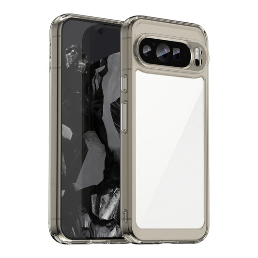 For Google Pixel 9 Pro XL Colorful Series Acrylic Hybrid TPU Phone Case(Transparent Grey) - Google Cases by buy2fix | Online Shopping UK | buy2fix