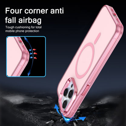 For iPhone 14 Pro Max Electroplated IMD Magsafe PC Hybrid TPU Phone Case(Pink) - iPhone 14 Pro Max Cases by buy2fix | Online Shopping UK | buy2fix