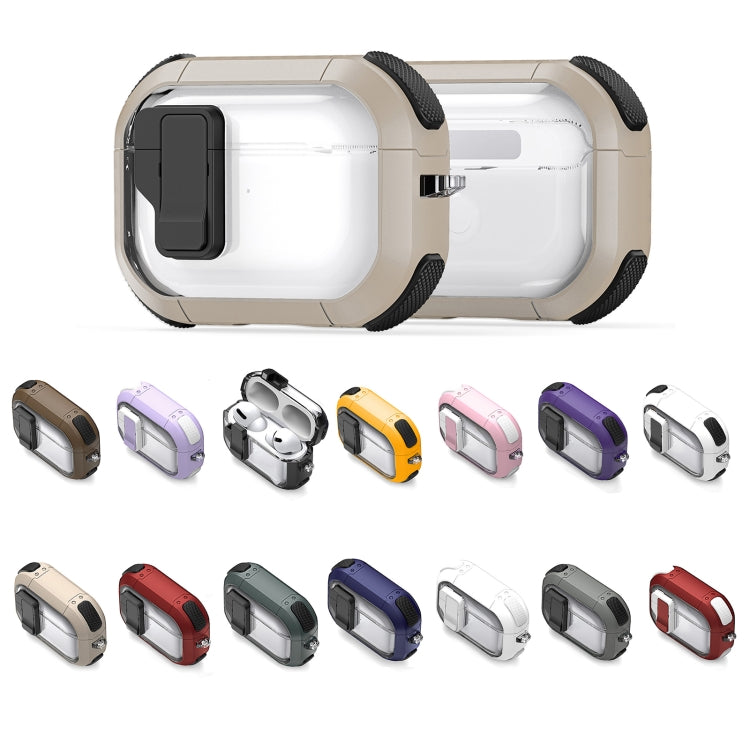 For AirPods 3 DUX DUCIS PECN Series Split Two-color Transparent Earphone Case with Hook(Purple Black) - For AirPods 3 by DUX DUCIS | Online Shopping UK | buy2fix