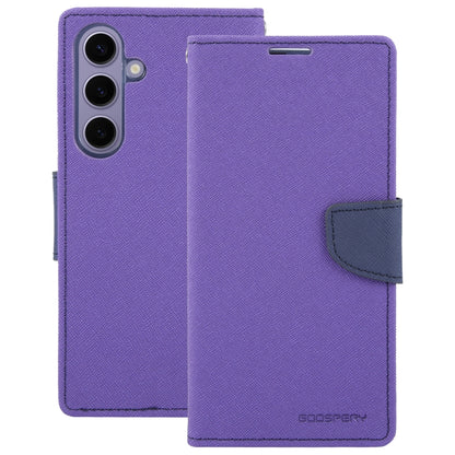 For Samsung Galaxy S24+ 5G GOOSPERY FANCY DIARY Cross Texture Leather Phone Case(Purple) - Galaxy S24+ 5G Cases by GOOSPERY | Online Shopping UK | buy2fix