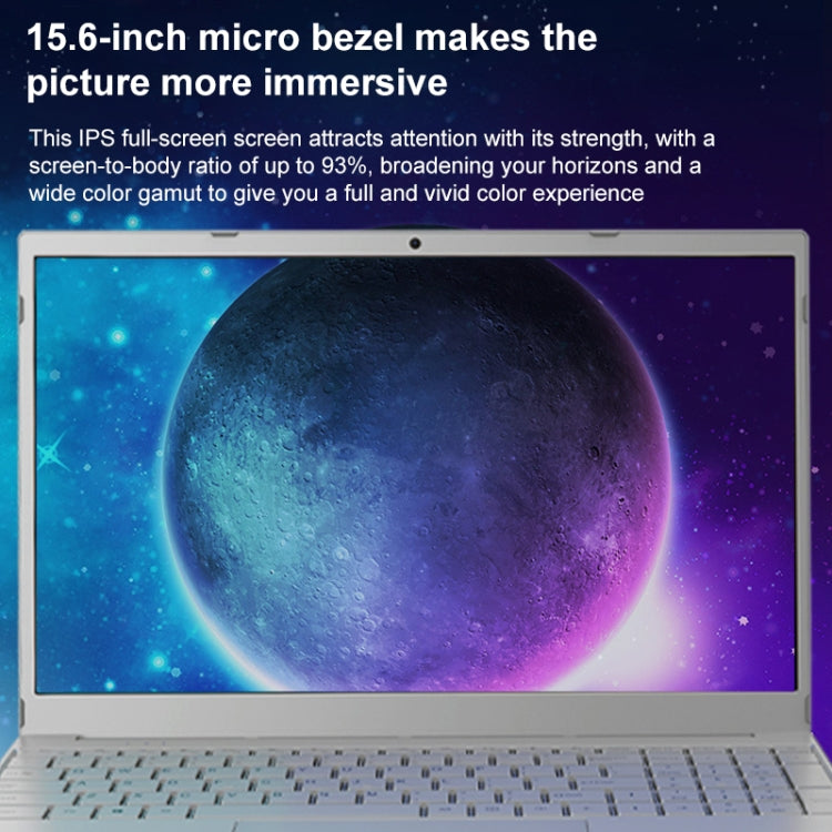 V8 15.6 inch Ultrathin Laptop, 16GB+512GB, Windows 10 Intel Processor N95 Quad Core(Silver) - Others by buy2fix | Online Shopping UK | buy2fix