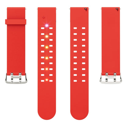 For Apple Watch SE 40mm Luminous Colorful Light Silicone Watch Band(Red) - Watch Bands by buy2fix | Online Shopping UK | buy2fix