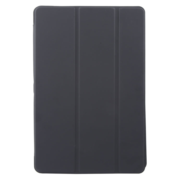 For Lenovo Tab M11/ Xiaoxin Pad 11 2024 Tri-fold Silicone Leather Tablet Case(Black) - Lenovo by buy2fix | Online Shopping UK | buy2fix