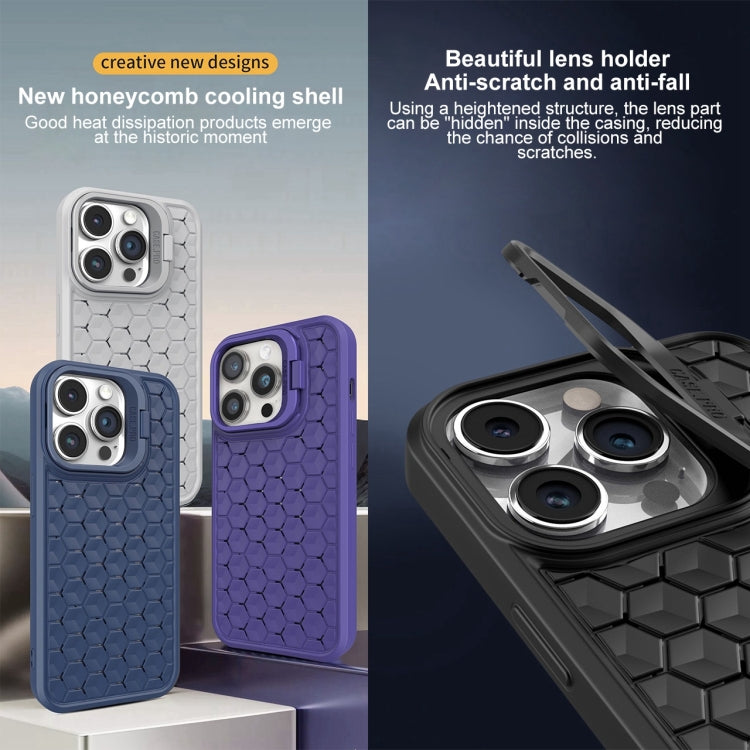 For iPhone 11 Pro Honeycomb Radiating Lens Holder Magsafe Phone Case(Black) - iPhone 11 Pro Cases by buy2fix | Online Shopping UK | buy2fix