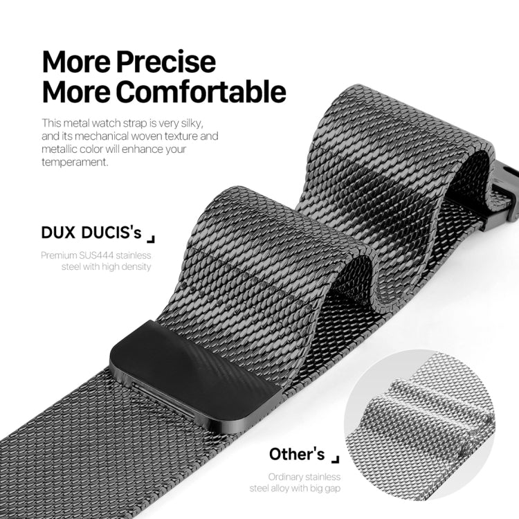 For Apple Watch Series 9 41mm DUX DUCIS Milanese Pro Series Stainless Steel Watch Band(Black) - Watch Bands by DUX DUCIS | Online Shopping UK | buy2fix