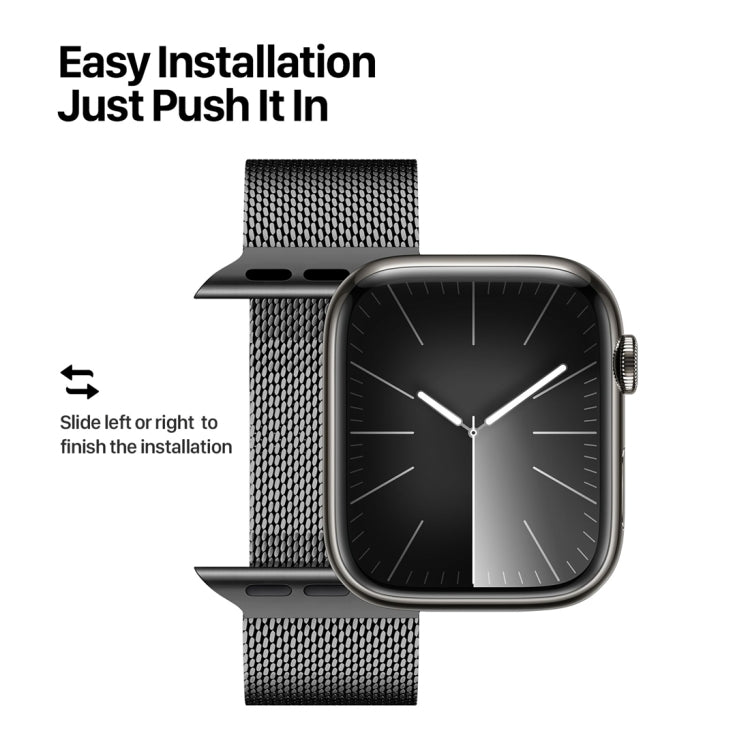 For Apple Watch Series 8 41mm DUX DUCIS Milanese Pro Series Stainless Steel Watch Band(Black) - Watch Bands by DUX DUCIS | Online Shopping UK | buy2fix