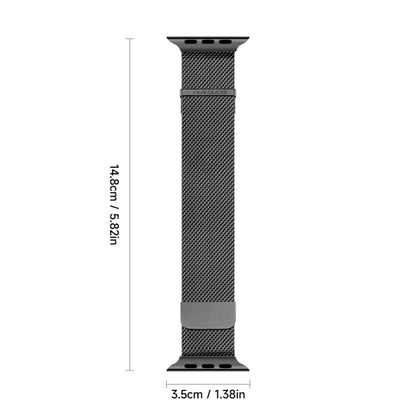 For Apple Watch Series 7 45mm DUX DUCIS Milanese Pro Series Stainless Steel Watch Band(Black) - Watch Bands by DUX DUCIS | Online Shopping UK | buy2fix