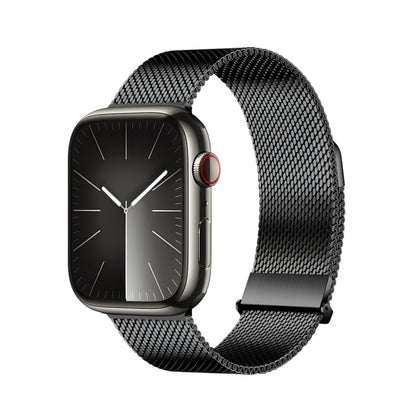 For Apple Watch Series 2 38mm DUX DUCIS Milanese Pro Series Stainless Steel Watch Band(Black) - Watch Bands by DUX DUCIS | Online Shopping UK | buy2fix