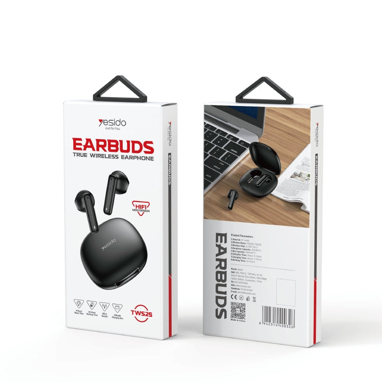 Yesido TWS25 TWS Wireless Bluetooth Earphone(Black) - TWS Earphone by Yesido | Online Shopping UK | buy2fix