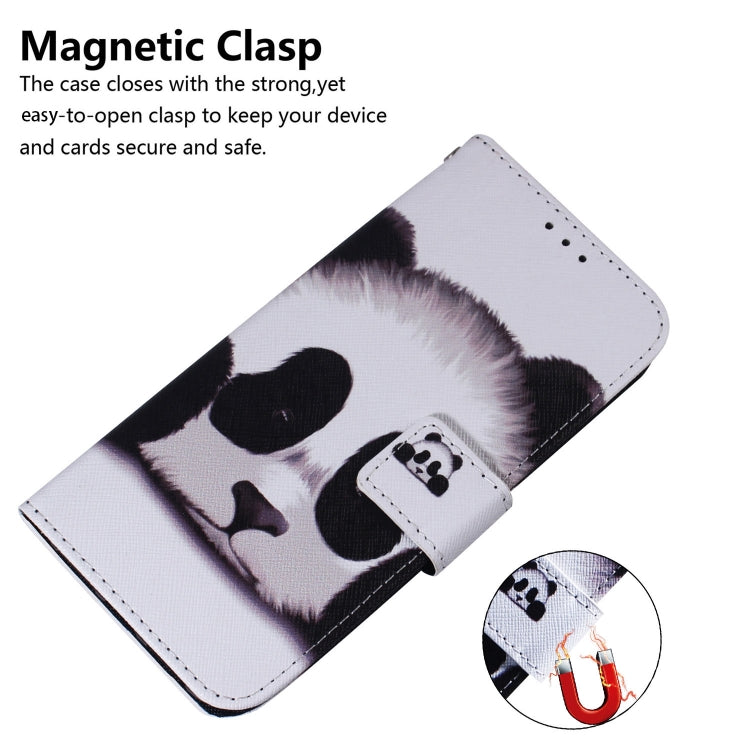 For Google Pixel 9 Pro Coloured Drawing Flip Leather Phone Case(Panda) - Google Cases by buy2fix | Online Shopping UK | buy2fix