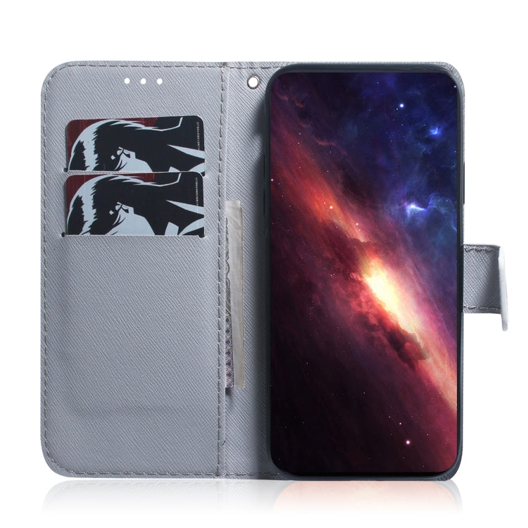 For Google Pixel 9 Coloured Drawing Flip Leather Phone Case(White Wolf) - Google Cases by buy2fix | Online Shopping UK | buy2fix