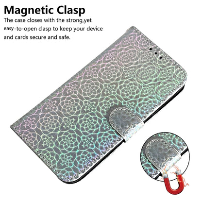 For Google Pixel 9 Colorful Magnetic Buckle Leather Phone Case(Silver) - Google Cases by buy2fix | Online Shopping UK | buy2fix