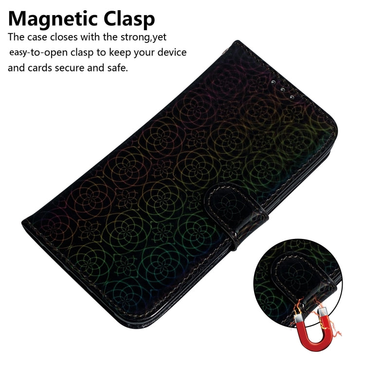 For Google Pixel 9 Colorful Magnetic Buckle Leather Phone Case(Black) - Google Cases by buy2fix | Online Shopping UK | buy2fix