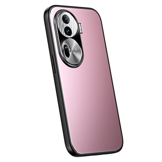 For OPPO Reno11 Global R-JUST RJ-61 Electroplating Frosted TPU + PC Phone Case(Pink) - Reno11 Cases by R-JUST | Online Shopping UK | buy2fix