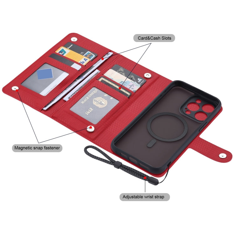 For iPhone 14 Pro Max ViLi GHA Series Shockproof MagSafe RFID Leather Attraction Horizontal Flip Phone Case(Red) - iPhone 14 Pro Max Cases by ViLi | Online Shopping UK | buy2fix