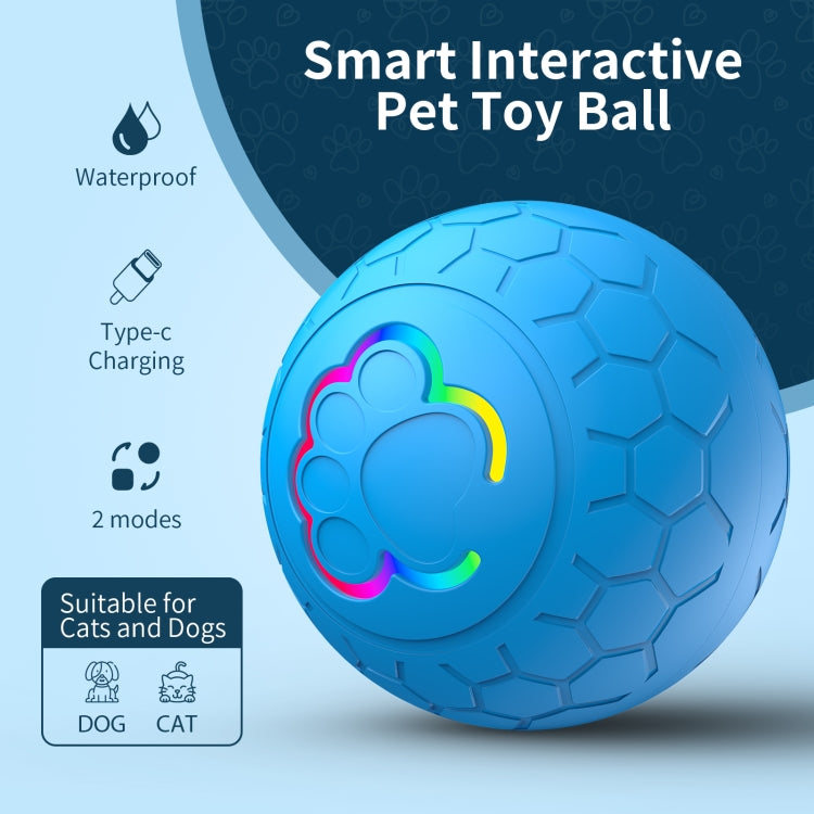O5 Smart Pet Cat Toy Ball Luminous Yo-Yo Diameter 2.4 inches Standalone Version(Blue) - Rubber Silicone Toys by buy2fix | Online Shopping UK | buy2fix