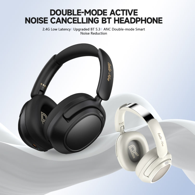 Eking ANC Noise Canceling Wireless Gaming Low Latency Headband Wireless Bluetooth Headphones, With 2.4G(White) - Headset & Headphone by buy2fix | Online Shopping UK | buy2fix