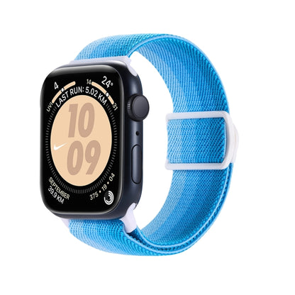 For Apple Watch Ultra 2 49mm Carbon Fiber Texture Snap Buckle Nylon Watch Band(Gradient Blue) - Watch Bands by buy2fix | Online Shopping UK | buy2fix